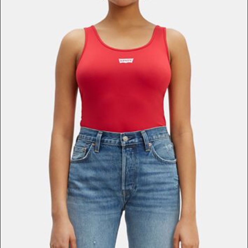 Levi’s Sleeveless Red Bodysuit